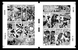 Dave Cockrum X - Men 97 Pg 11 And Pg 12 Rare Large Production Art