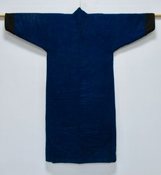 Japanese Cotton Antique Kasuri Kimono / Vintage Fine Indigo Blue / Small /843