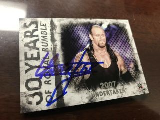Undertaker Autographed Card Rare Signed Hof Wwe Aew Wrestling Legend Icon Nxt