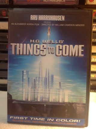 Things To Come Dvd H.  G.  Wells Ray Harryhausen Alexander Korda Rare Sci Fi Color