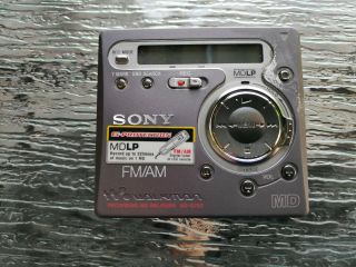 Vintage Sony Minidisc Walkman Mz - G750 With Am/fm Radio Very Rare Woow