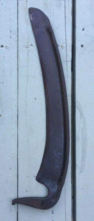 Antique 21 " Hay Sickle Scythe Blade Only Farm Tool Primitive Grim Reaper Decor