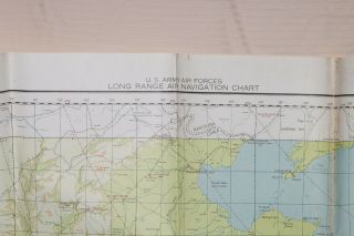 RARE WWII 10/1944 HUGE AAF Map Yellow Sea Jolly Roger JR2 - 012 2