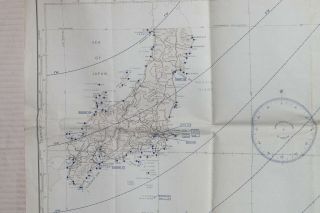 RARE WWII 4/1942 HUGE AAF Map Japan Jolly Roger JR2 - 015 3