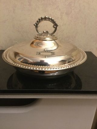 Vintage Silver Plated Serving Dish With Lid