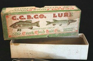 Vintage CCB Co Garrett IN Chub Pikie Fishing Lure GREAT SHAPE w/ Box 2