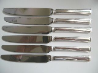 Lovely Set Of 6 Viners Silver Plated Epns Harvey Elegance Starter Knives
