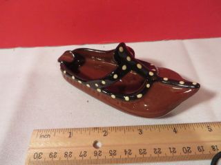 Rare Vintage Old Russian Ceramic Red Clay Shoe Ashtray Sculpture