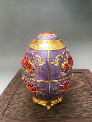 Exquisite China Handmade Cloisonne Flower Toothpick Holder A60