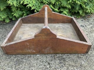 Antique Primitive Pine Wooden Tool Cutlery Tray Box