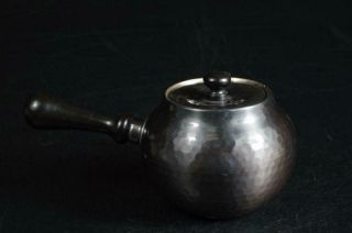 U5329: Japanese Copper Finish Hammer Pattern Teapot Kyusu Sencha,  Tea Ceremony