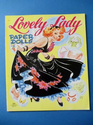 Vintage 1948 Lovely Lady Paper Dolls Book Saalfield 2589 Uncut Faux Lucille Ball