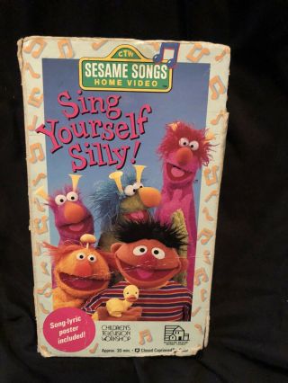 Sesame Street Sing Yourself Silly (vhs Tape 1990) Vtg Rare Songs Home Video Oop