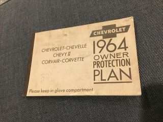 1964 Chevrolet,  Corvette,  Chevy 11 Corvair,  Chevelle,  Impala Rare Glove Box Book Loo