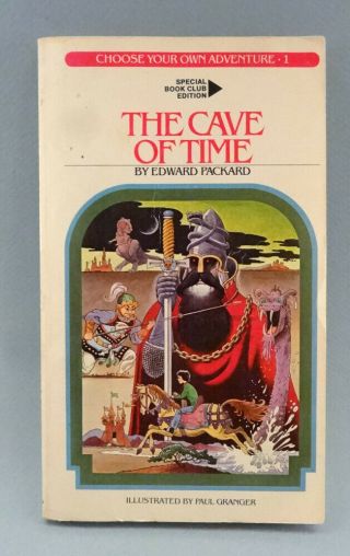 Vintage 1980 Choose Your Own Adventure 1 The Cave Of Time Cyoa Rare 7th