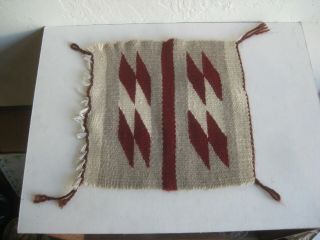 Antique Navajo Native American Indian Geometric Wool Rug Textile Ex