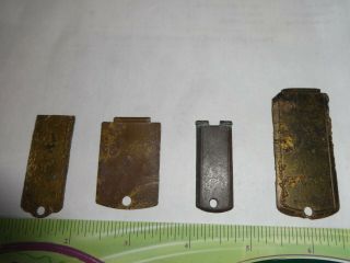 Set Of Small Brass Plates From 19th Century