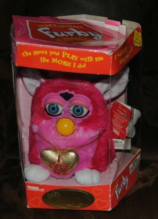 Pink And Magenta I Love You Furby 1999 Rare Valentine 