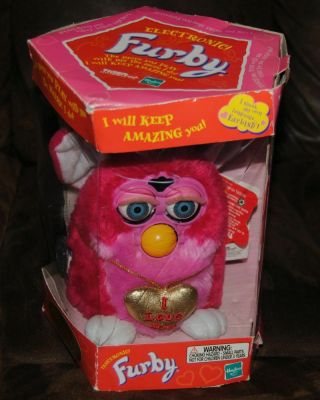 Pink and Magenta I love You Furby 1999 RARE Valentine ' s Limited Edition 2