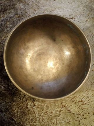Rare Antique Tibetan 8,  6 " Singing Bowl 7 Metals Handmade Nepal Sound