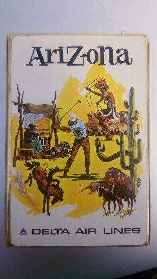 Vintage Delta Air Lines Arizona Playing Cards - Rare Collectible