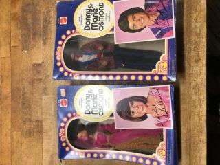 Vintage Mattel Donny & Marie Osmond Dolls In Boxes 9767 9768