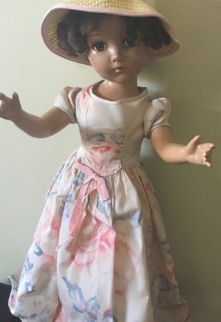 Vtg R&b Arranbee Composition Doll ?nancy Lee 21” Dress