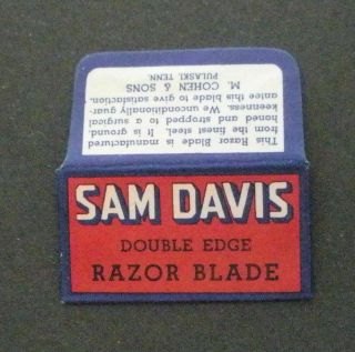 Vintage Usa Razor Blade Sam Davis One De Blade Rare