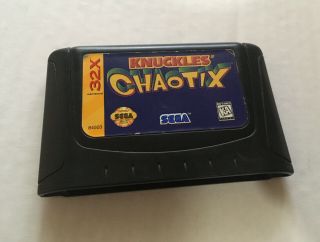Knuckles Chaotix Sega Genesis 32x Cartridge Authentic - - Rare
