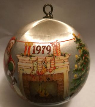 Vintage 1979 Hallmark Keepsake Satin Ball Christmas Ornament C.  C.  Moore Rare