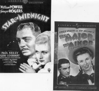 The Major And The Minor • Star Of Midnight / 2 Rare,  Oop Ginger Rogers Gems