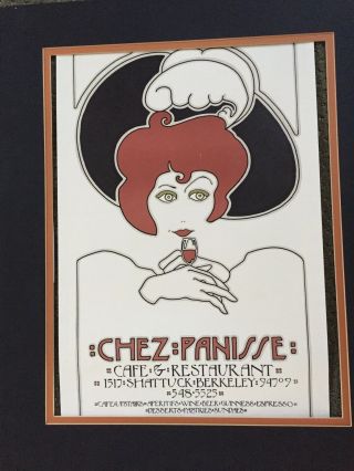 Goines,  David - Red Haired Lady - " Chez Panisse " 14 Poster 1st - Rare
