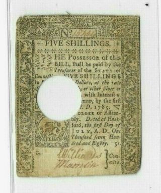 5 Shillings " Old Colonial " 1785 (5 Shillings) " Old Colonial " 1785 Rare