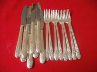 (16) Pc Rogers Is Silverplate Grill Knives & Forks,  1939 Reflection 12