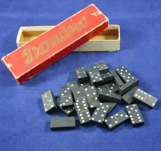 German Wwii Wehrmacht Soldier Set Of Dominoes,  Box Rare