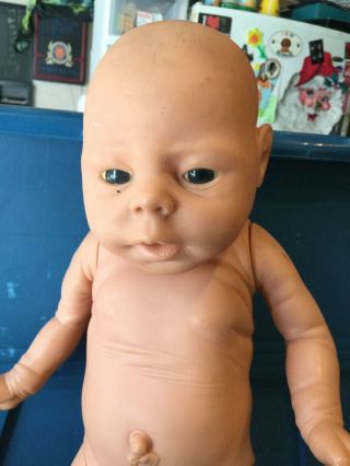 Vintage Baby Boy Doll By Jesmar Anatomically Correct 16” Height 2