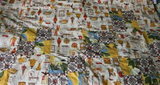 Vintage Early 1900s Unfinished Patchwork Quilt Top 67 " X 78 " Hand - Stitched