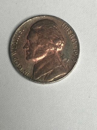 Error Nickel On Penny Planchet - Jefferson 1979 Nickel - Rare - Circulated.