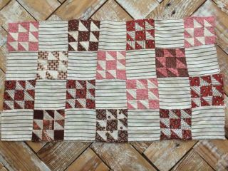 Back In Time Textiles Antique 1860 Quilt Top Piece Early Calico Fabrics