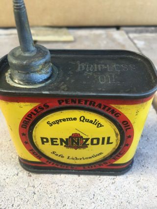 Vintage Pennzoil Oil Can Lead handy Oiler household rare Tin Mopar Ford Oilzum 4 2