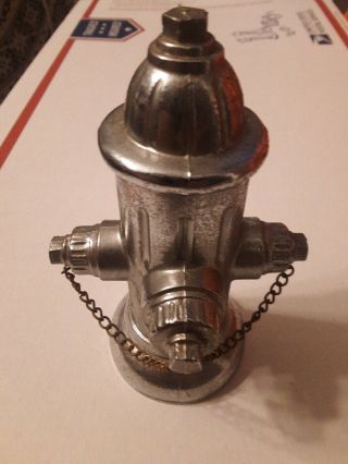 Rare Vintage Crome Fire Hydrant Bottle Opener Metal Paperweight Man Cave Bar
