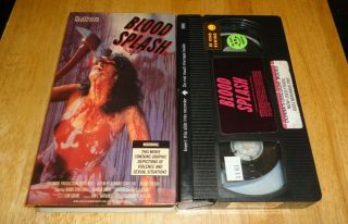 Blood Splash (vhs,  1988) Platinum Productions Banned Horror Slasher Very Rare
