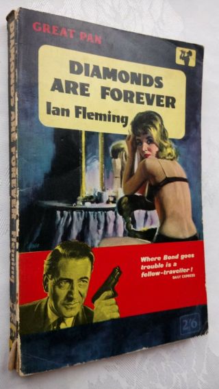 James Bond 007 Diamonds Are Forever By Ian Fleming 1st/6th Pan S/b 1961 Rare Ed