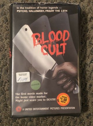 Blood Cult Vhs 1985 United Home Video Horror Movie Clam Shell Case Rare