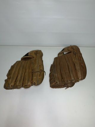 2 RARE Vintage Sears Roebuck Baseball Gloves 1 Ted Williams 1688 Other 1617 2