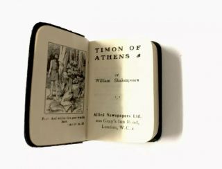 Timon Of Athens Miniature Antique Shakespeare Book C1930 Allied Papers
