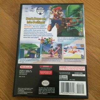Mario Sunshine Nintendo GameCube 2002 GC Complete CIB Black Label Rare 2