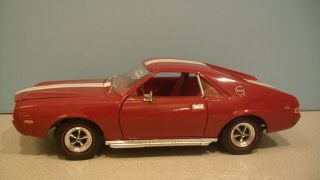 Rare 1:18 Scale Ertl American Muscle Red 1968/1969 Amc Amx 390 Diecast