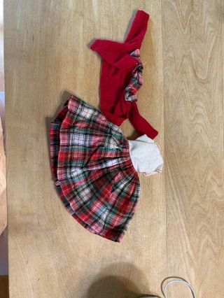 Tagged Vogue Red Plaid Dress W/ White Bodice And Jacket For Jill