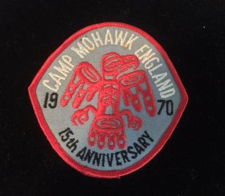 Vintage Bsa Camp Mohawk England 1970 15th Anniversary Patch Boy Scouts Rare 5